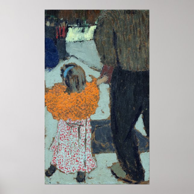 Poster Edouard Vuillard Child Vestindo um Scarf Vermelho (Frente)