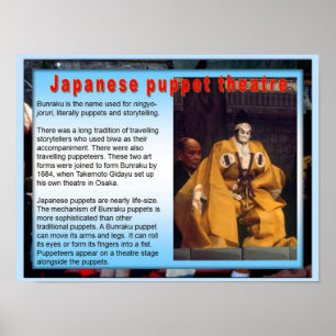 Poster Educação, artes de palco, teatro japonês do
