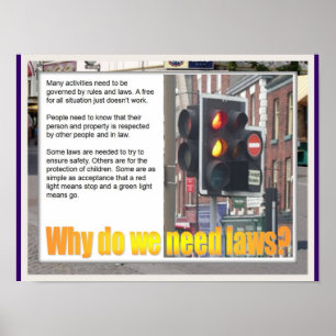 Poster Educação, Cidadania Por que precisamos de leis?
