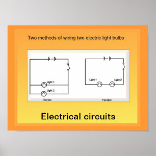 Pôster Educação, ciência, circuitos elétricos