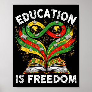 Poster Educação da História Negra É Livros da Liberdade H