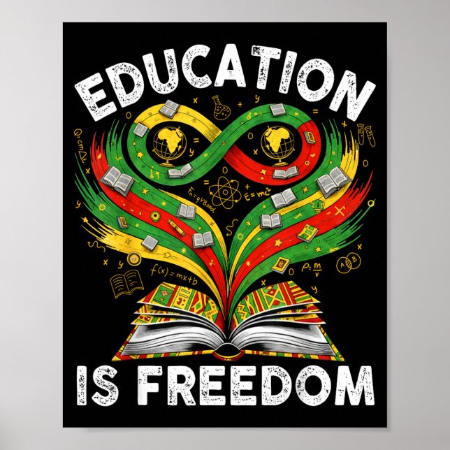 Poster Educação da História Negra É Livros da Liberdade H (Frente)