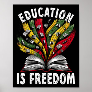 Poster Educação da História Negra É Livros da Liberdade H