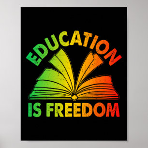 Poster Educação da História Negra É Livros Liberdade Hist