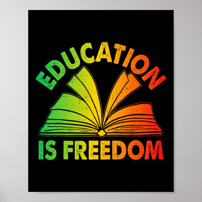 Poster Educação da História Negra É Livros Liberdade Hist (Frente)