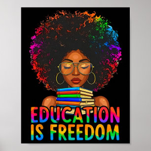 Poster Educação de História Negra É Livros de Liberdade P