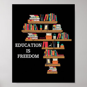 Poster Educação é história negra africana na América afri