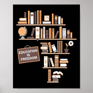 Poster Educação É Liberdade Afro-Americana História Negra