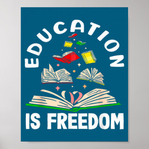 Poster Educação é liberdade mês da história negra