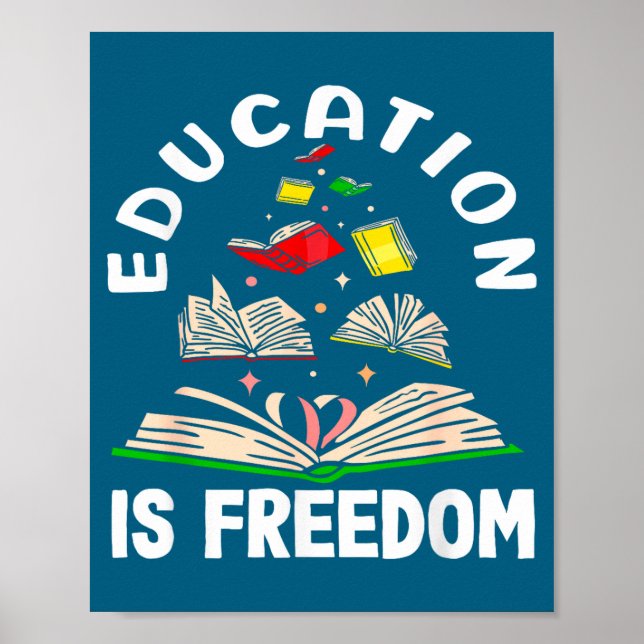 Poster Educação é liberdade mês da história negra  (Frente)