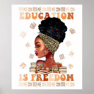 Poster Educação é liberdade para as mulheres africanas