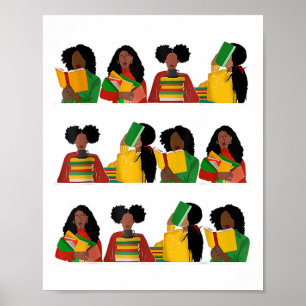 Poster Educação É Rainha da Liberdade Melanina Mulheres N