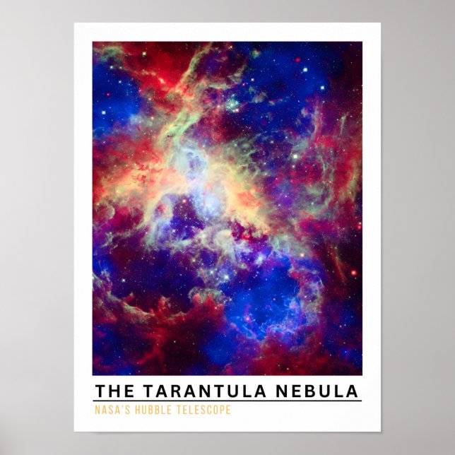 Poster Educação Espacial da Nebulosa Tarântula (Frente)