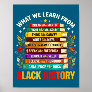 Poster Educação história negra orgulho de aprender