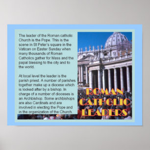 Pôster Educação, Relgion, líderes católicos romano