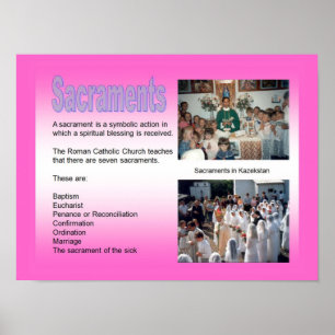 Poster Educação, religião, católico romano, sacramentos