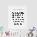 Poster educacional Alfabeto Preto e Branco<br><div class="desc">Apresente seu filho ao mundo das cartas com o "Poster educacional Alfabeto Negro e Branco". Este elegante e na moda poster apresenta o alfabeto inteiro em uma fonte preta em negrito contra um fundo branco limpo. A design minimalista garante que cada carta se sobressaia claramente, fazer que os jovens aprendentes...</div>