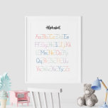 Poster educacional de Alfabeto Manuscrito Colorido<br><div class="desc">Apresente a sua criança ao alfabeto com um toque de criatividade usando o "Poster educacional alfabético colorido". Este poster vivo mostra cada letra do alfabeto em um estilo vibrante e escrito à mão, colocado sobre um fundo colorido que torna o aprendizado atrativo e divertido. A design divertida e as cores...</div>
