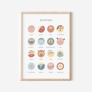 Poster educacional Rainbow Emotions