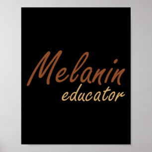 Poster Educador de Melanina de Drogas Professores Negros 