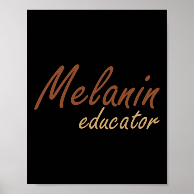 Poster Educador de Melanina de Drogas Professores Negros  (Frente)