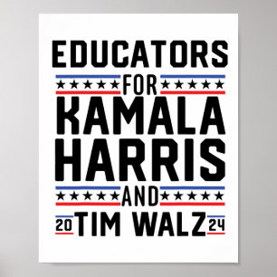 Poster Educadores Para Kamala Harris E Tim Wheimer 2024