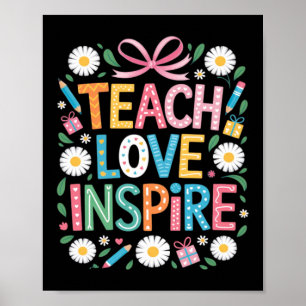 Poster Educar Capacitar Inspirar De Volta à Escola Profes