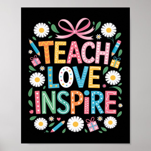 Poster Educar Capacitar Inspirar De Volta à Escola Profes (Frente)