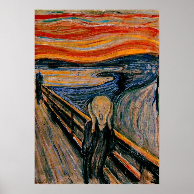 Pôster Edvar Munch - O Gritar (Frente)