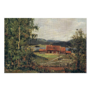 Pôster Edvar Munch - paisagem. Maridalen por Oslo.