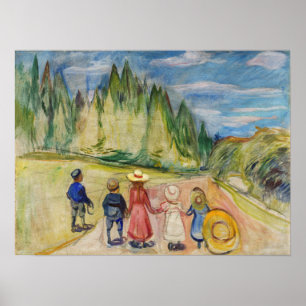 Poster Edvard Munch - A Floresta do Conde Fairytale