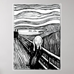Poster Edvard Munch - A litografia do Gritar