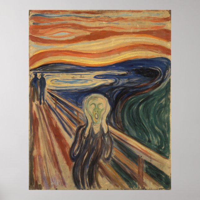 Pôster Edvard Munch, A Pintura Do Gritar (Frente)