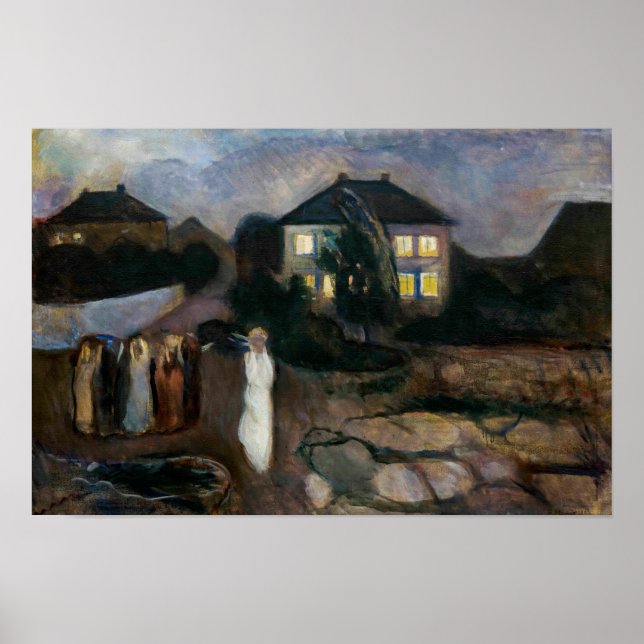 Poster Edvard Munch - A Tempestade (Frente)