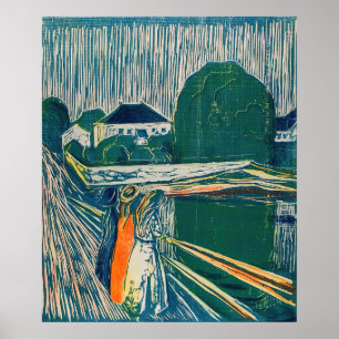 Poster Edvard Munch - As Meninas na Ponte, Lithógrafo