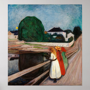 Poster Edvard Munch - As Raparigas na Ponte