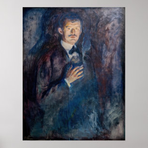 Poster Edvard Munch - Autorretrato com Cigarro
