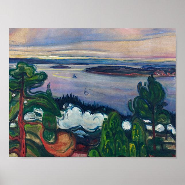 Poster Edvard Munch - Comboio Fumado (Frente)