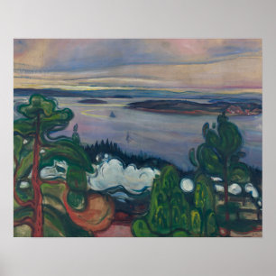 Pôster Edvard Munch - Comboio Fumado