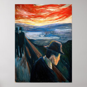 Poster Edvard Munch - Humor Doente no Sunset, Desespero 1