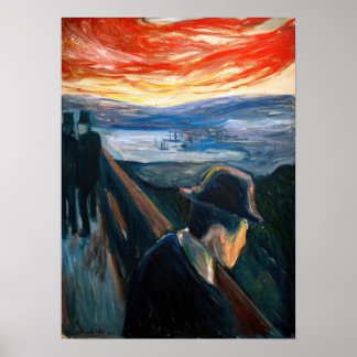 Poster Edvard Munch - Humor Doente no Sunset, Desespero 1
