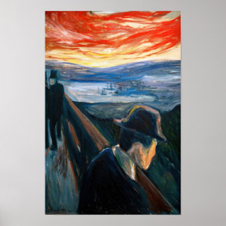 Poster Edvard Munch - Humor Doente no Sunset, Desespero 1