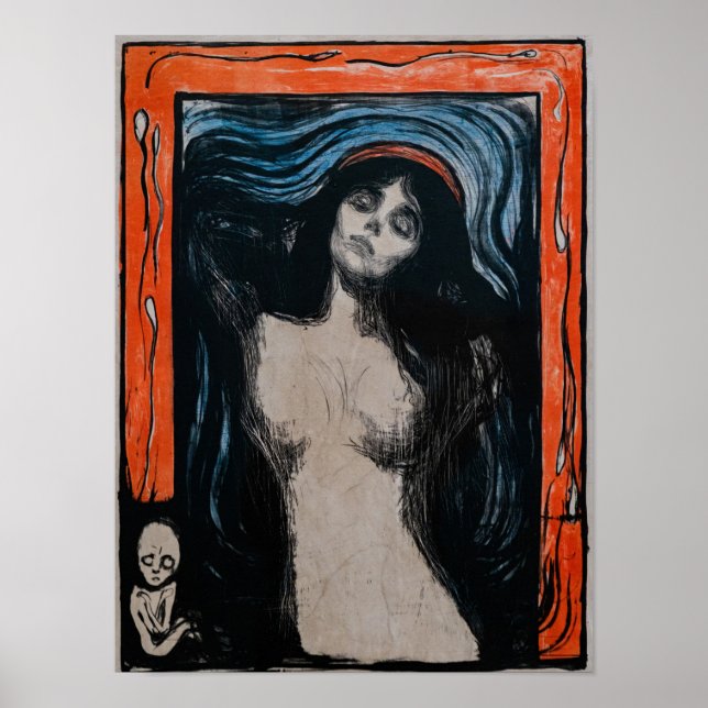 Poster Edvard Munch - Madona Litografia (Frente)