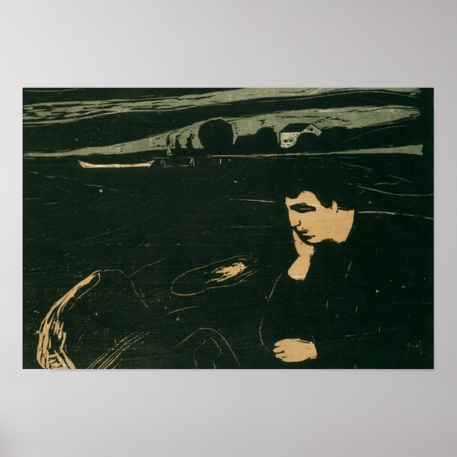 Poster Edvard Munch - Melancholy III (Frente)