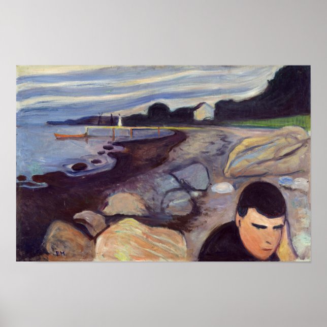 Poster Edvard Munch - Melancolia (Frente)