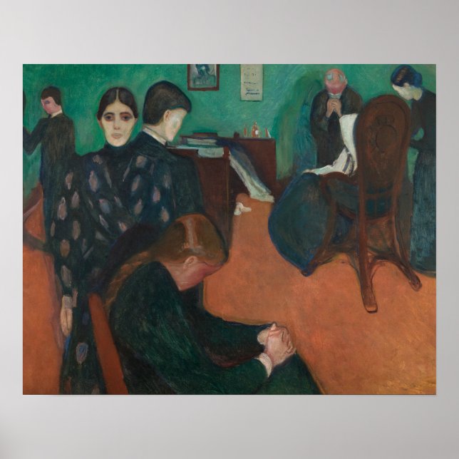 Poster Edvard Munch - Morte na enfermaria (Frente)