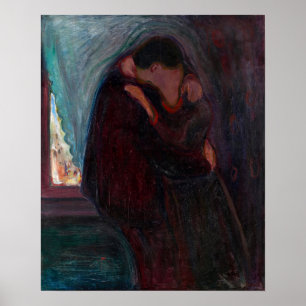 Poster Edvard Munch - O Beijo