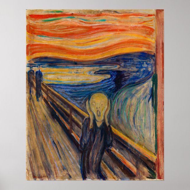 Poster Edvard Munch - O Gritar 1893 (Frente)