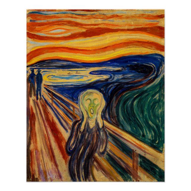 Pôster Edvard Munch - O Gritar 1910 (Frente)