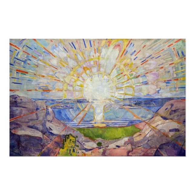 Pôster Edvard Munch - O Sol 1911 (Frente)